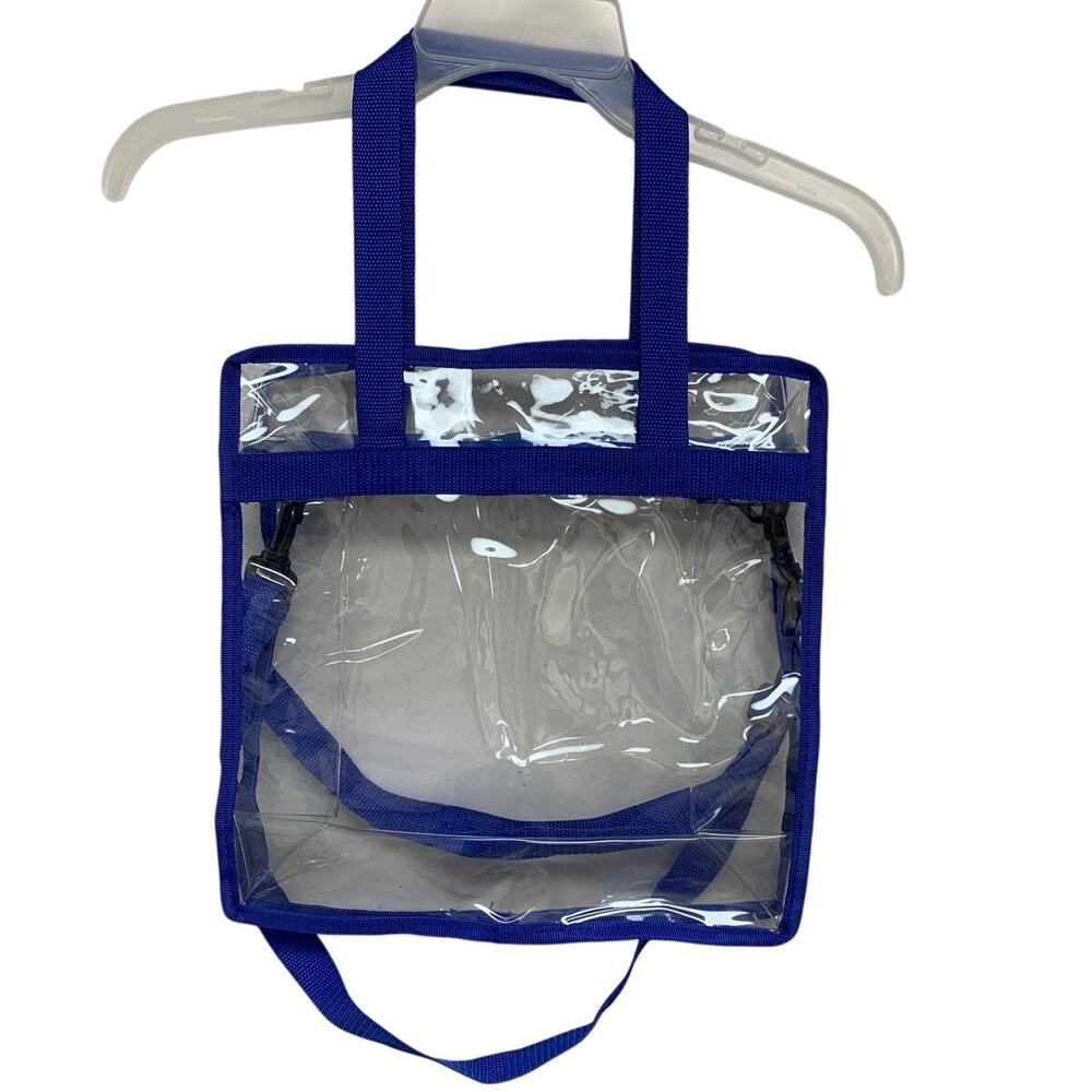 Natural Style Royal Blue Stadium Approved Clear Tote Bag Crossbody Handbag Purse